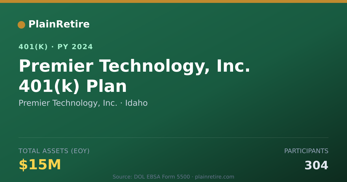 Shareable card for Premier Technology, Inc. 401(k) Plan (2024)