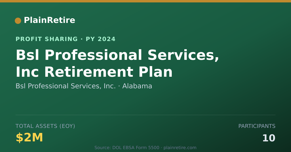 Shareable card for Bsl Professional Services, Inc. Profit Sharing Plan (2024)
