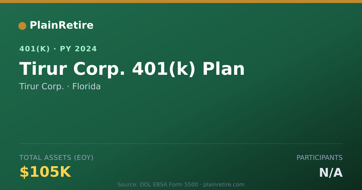 Shareable card for Tirur Corp. 401(k) Plan (2024)
