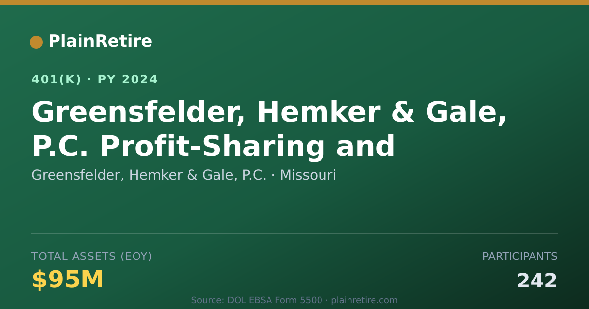 Shareable card for Greensfelder, Hemker & Gale, P.C. 401(k) Plan (2024)
