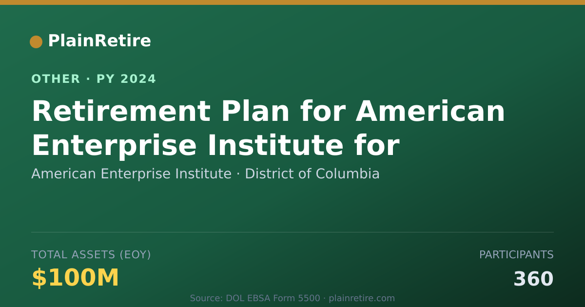 Shareable card for American Enterprise Institute Retirement Plan (2024)