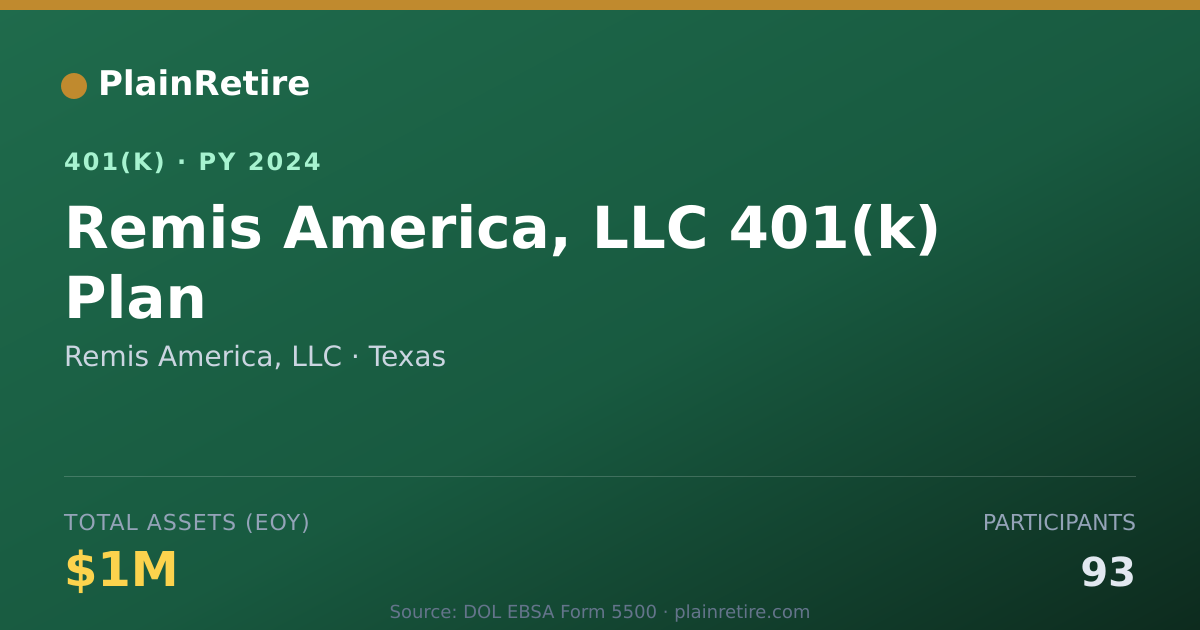 Shareable card for Remis America, LLC 401(k) Plan (2024)