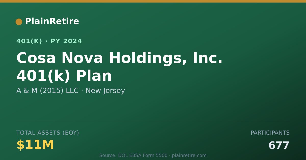 Shareable card for A & M (2015) LLC 401(k) Plan (2024)