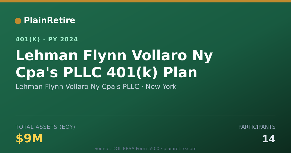 Shareable card for Lehman Flynn Vollaro Ny Cpa's PLLC 401(k) Plan (2024)