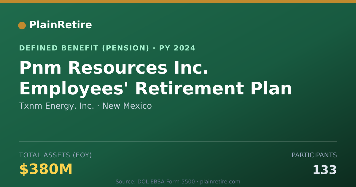 Shareable card for Txnm Energy, Inc. Pension Plan (2024)