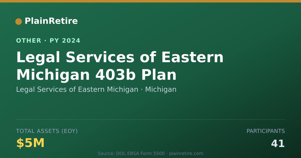 Shareable card for Legal Services of Eastern Michigan Retirement Plan (2024)