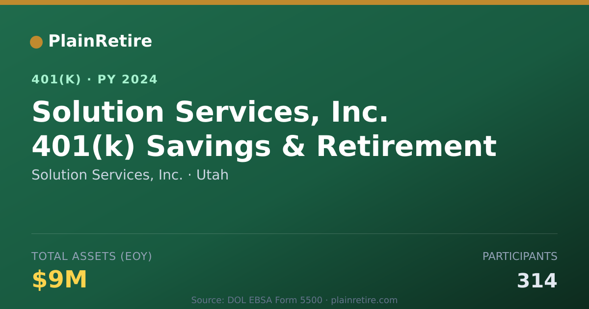 Shareable card for Solution Services, Inc. 401(k) Plan (2024)