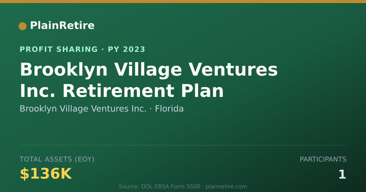 Shareable card for Brooklyn Village Ventures Inc. Profit Sharing Plan (2023)