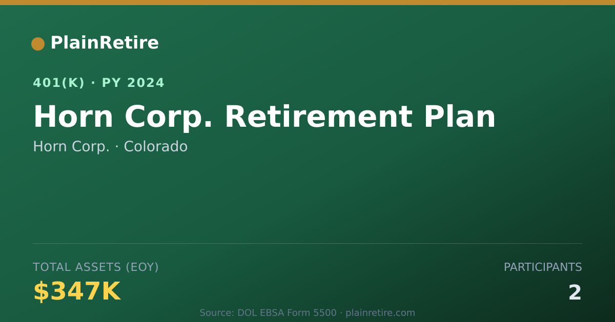 Shareable card for Horn Corp. 401(k) Plan (2024)
