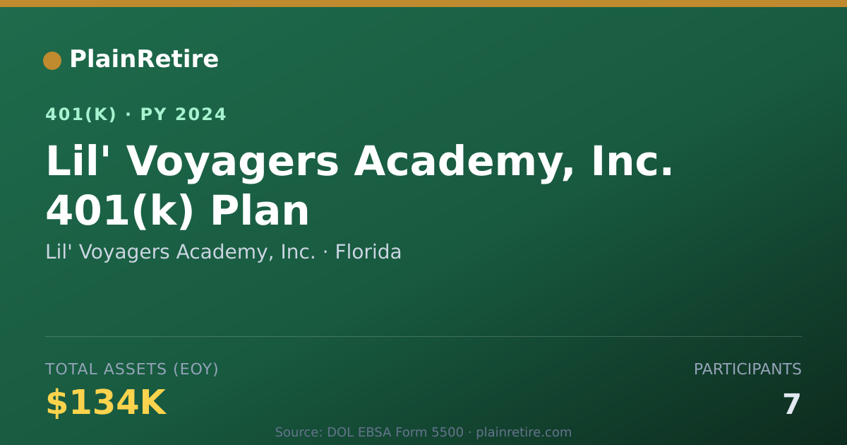 Shareable card for Lil' Voyagers Academy, Inc. 401(k) Plan (2024)
