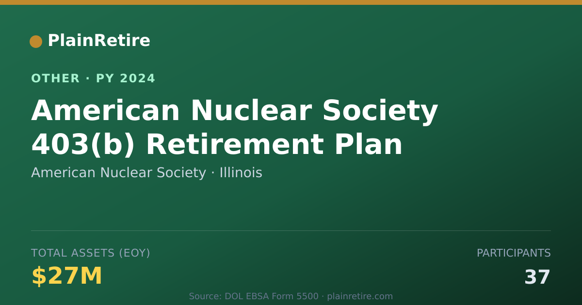 Shareable card for American Nuclear Society Retirement Plan (2024)