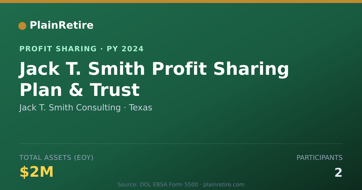 Shareable card for Jack T. Smith Consulting Profit Sharing Plan (2024)