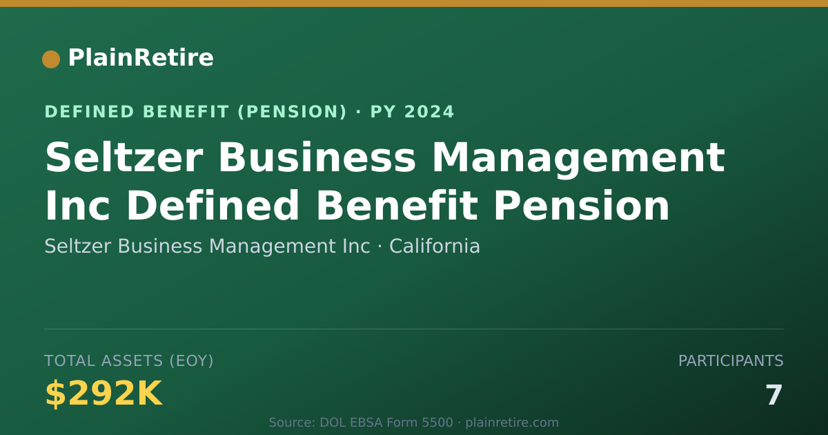 Shareable card for Seltzer Business Management Inc Pension Plan (2024)