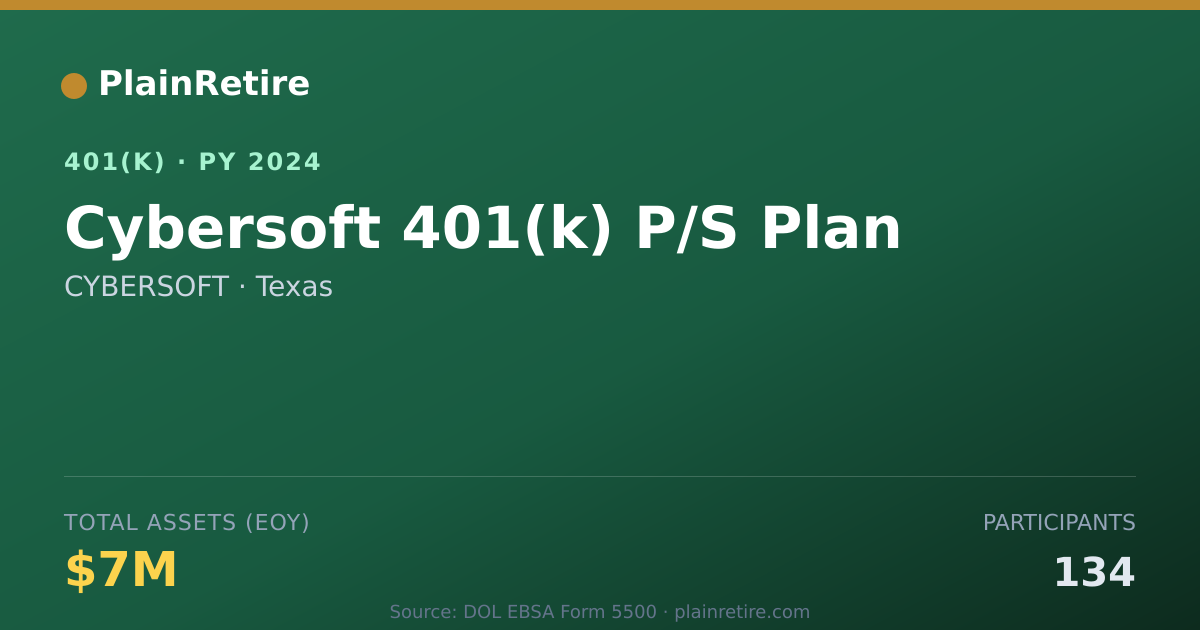 Shareable card for CYBERSOFT 401(k) Plan (2024)