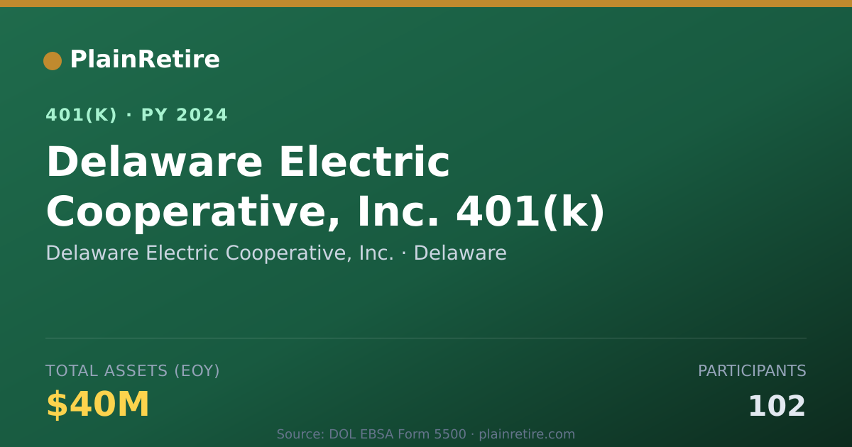 Shareable card for Delaware Electric Cooperative, Inc. 401(k) Plan (2024)
