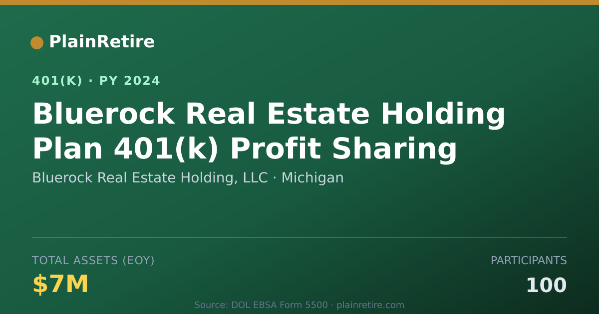 Shareable card for Bluerock Real Estate Holding, LLC 401(k) Plan (2024)