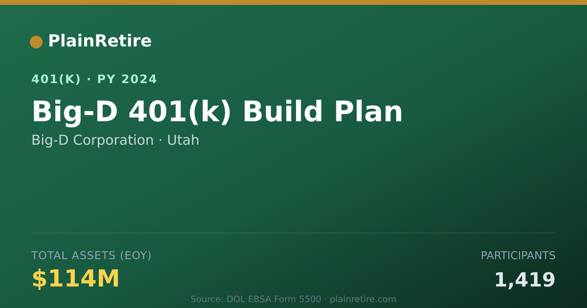 Shareable card for Big-D Corporation 401(k) Plan (2024)