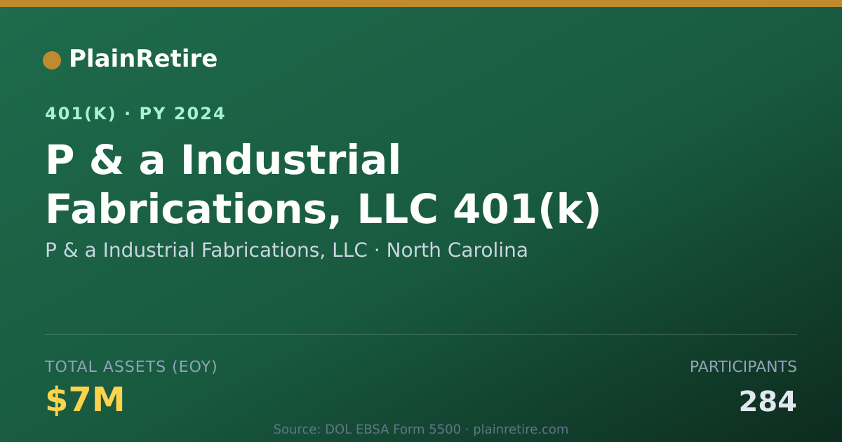 Shareable card for P & a Industrial Fabrications, LLC 401(k) Plan (2024)