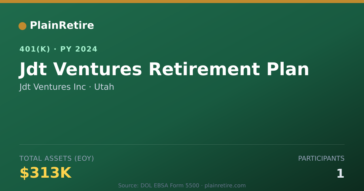 Shareable card for Jdt Ventures Inc 401(k) Plan (2024)
