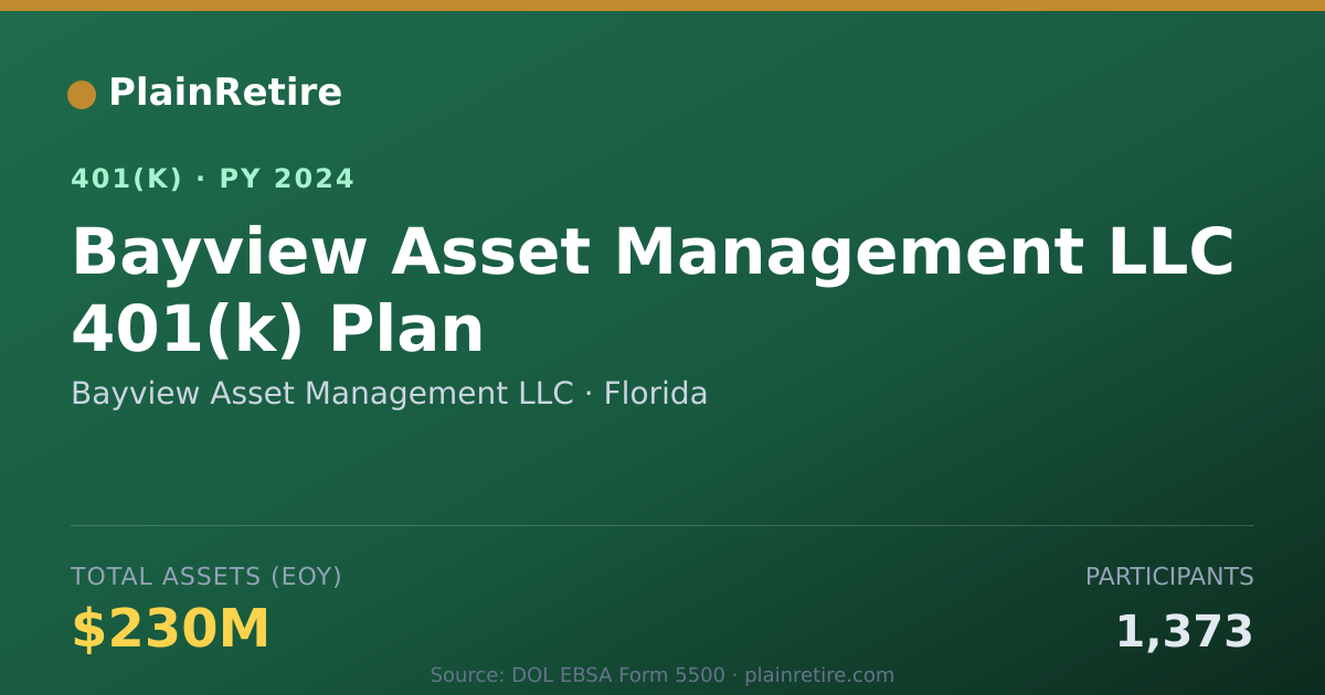 Shareable card for Bayview Asset Management LLC 401(k) Plan (2024)