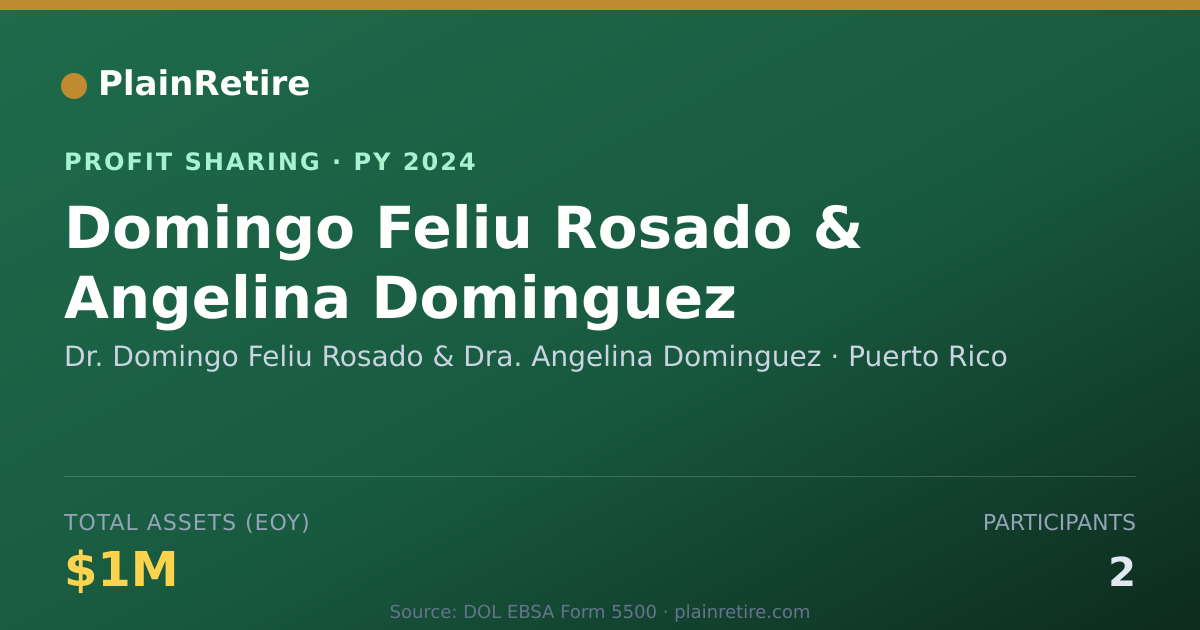 Shareable card for Dr. Domingo Feliu Rosado & Dra. A Profit Sharing Plan (2024)