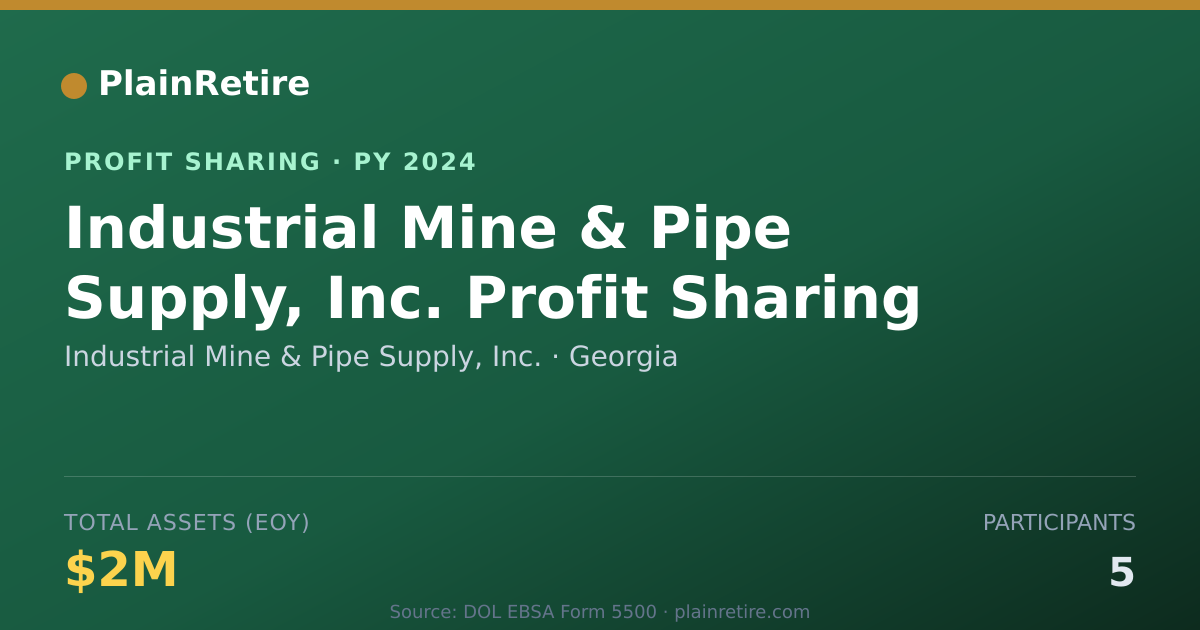 Shareable card for Industrial Mine & Pipe Supply, In Profit Sharing Plan (2024)