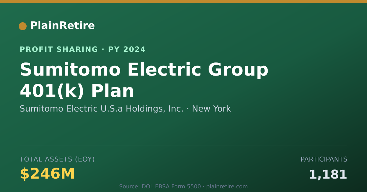 Shareable card for Sumitomo Electric U.S.a Holdings, Profit Sharing Plan (2024)
