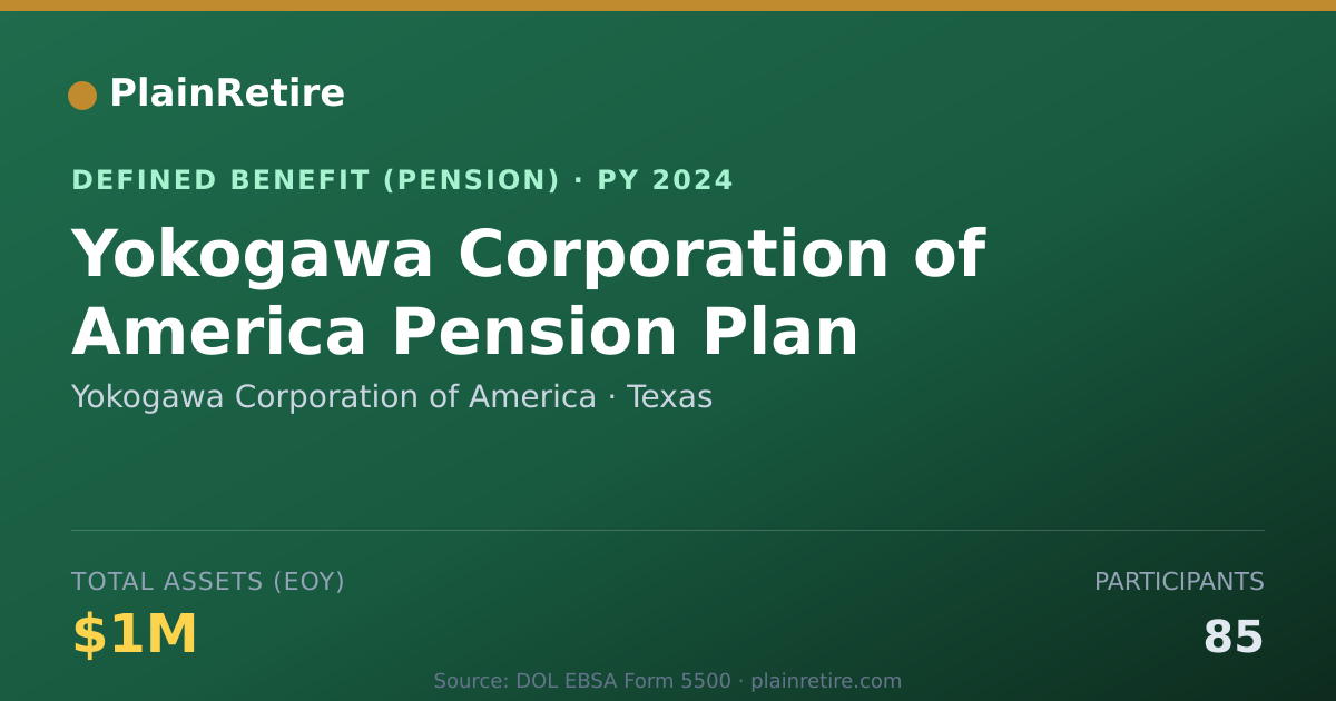 Shareable card for Yokogawa Corporation of America Pension Plan (2024)