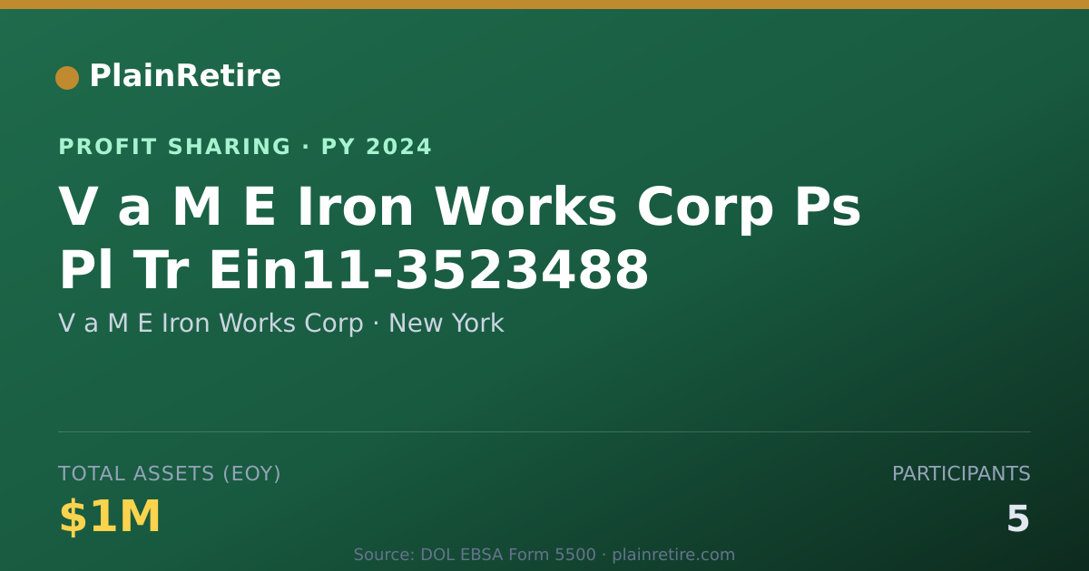 Shareable card for V a M E Iron Works Corp Profit Sharing Plan (2024)