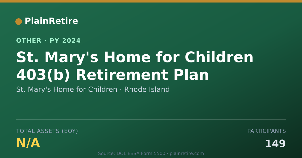 Shareable card for St. Mary's Home for Children Retirement Plan (2024)