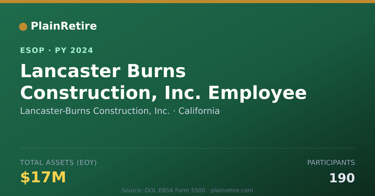 Shareable card for Lancaster-Burns Construction, Inc. ESOP (2024)