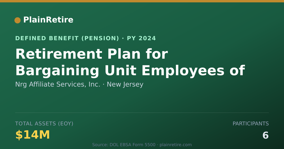 Shareable card for Nrg Affiliate Services, Inc. Pension Plan (2024)
