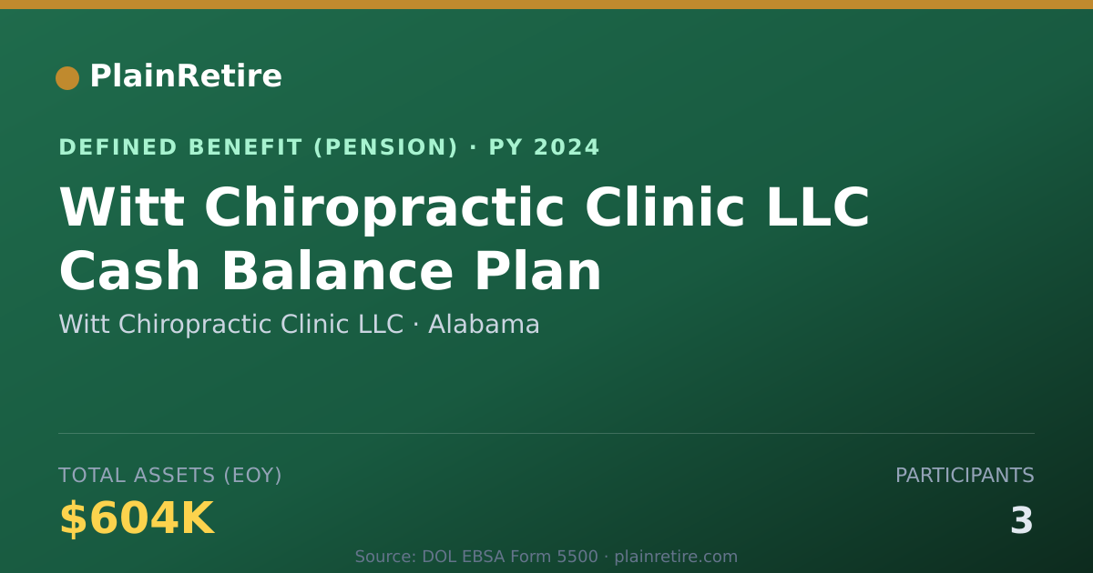 Shareable card for Witt Chiropractic Clinic LLC Pension Plan (2024)