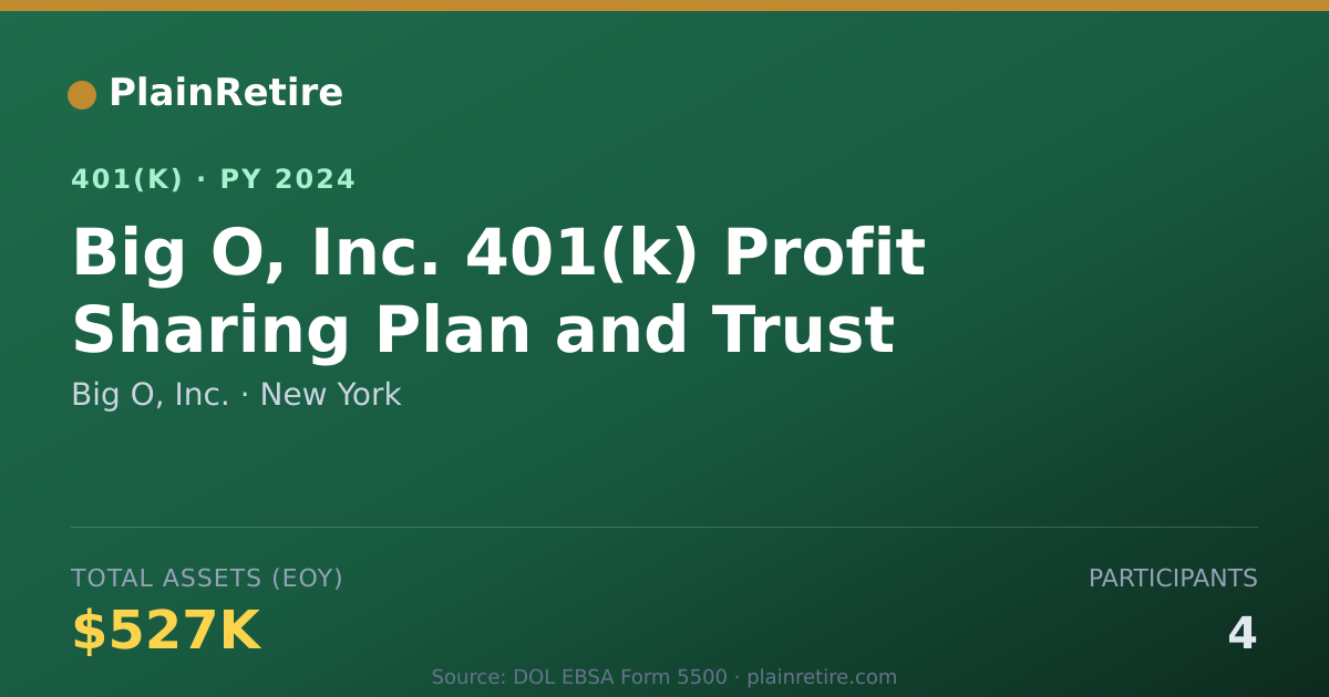 Shareable card for Big O, Inc. 401(k) Plan (2024)