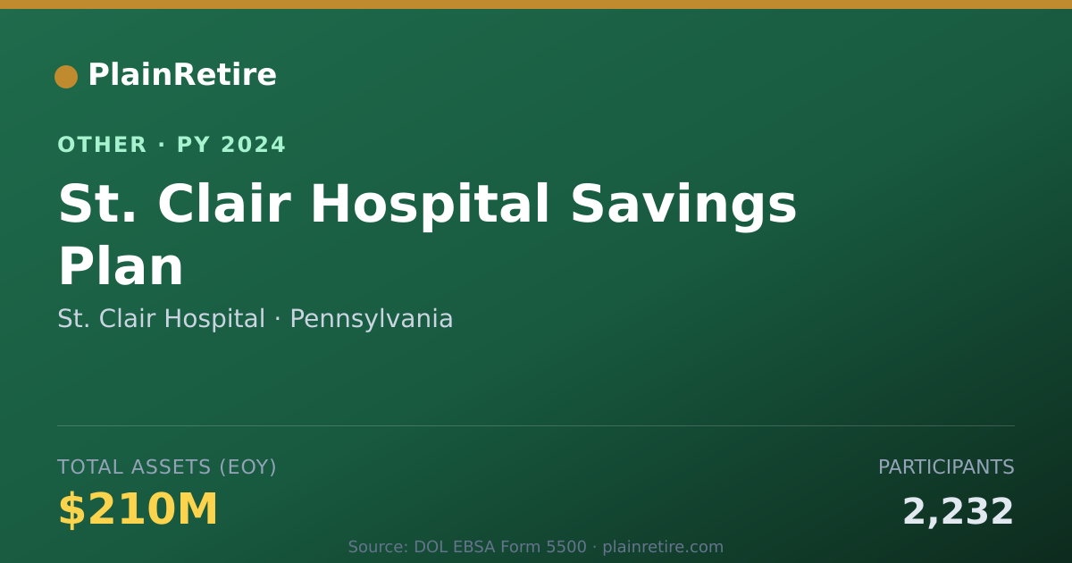 Shareable card for St. Clair Hospital Retirement Plan (2024)
