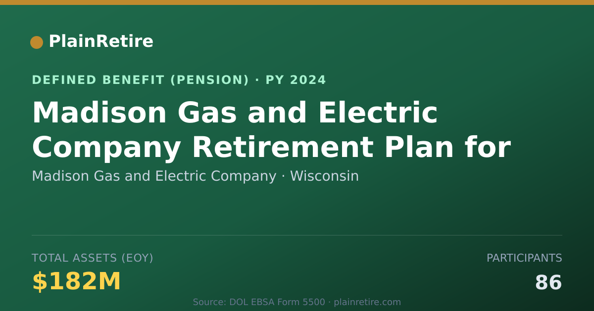 Shareable card for Madison Gas and Electric Company Pension Plan (2024)