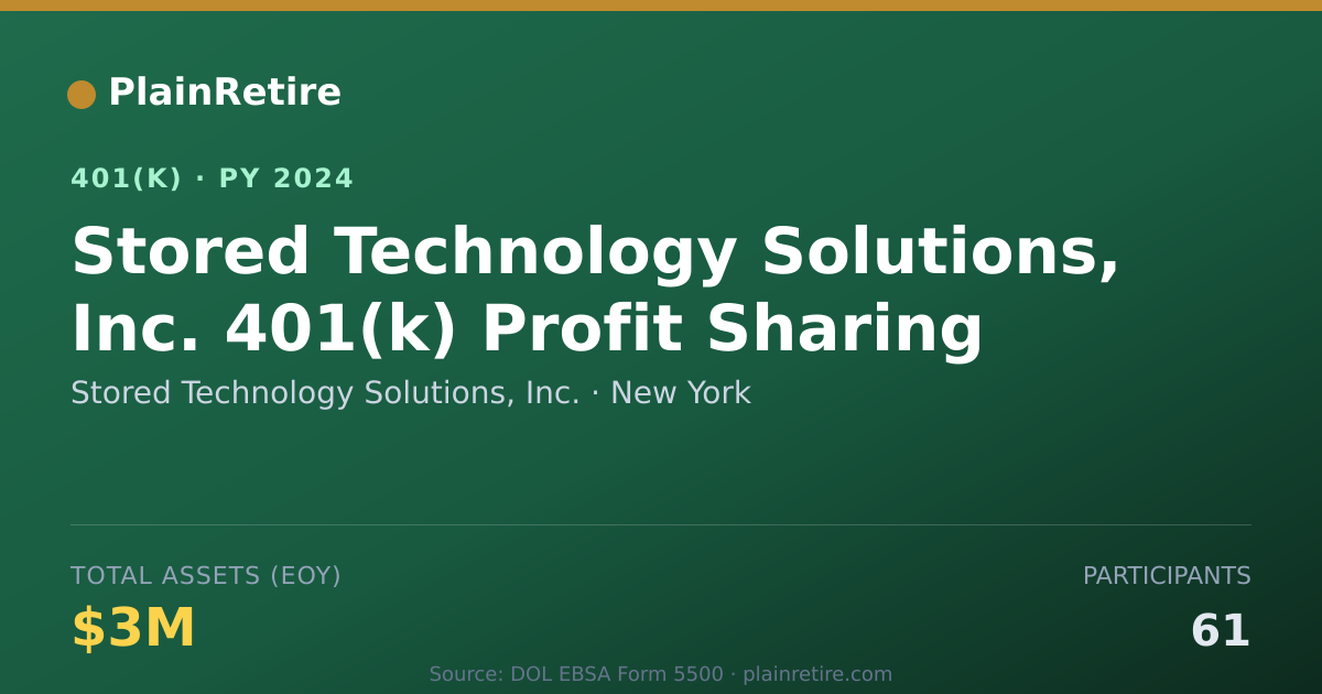 Shareable card for Stored Technology Solutions, Inc. 401(k) Plan (2024)