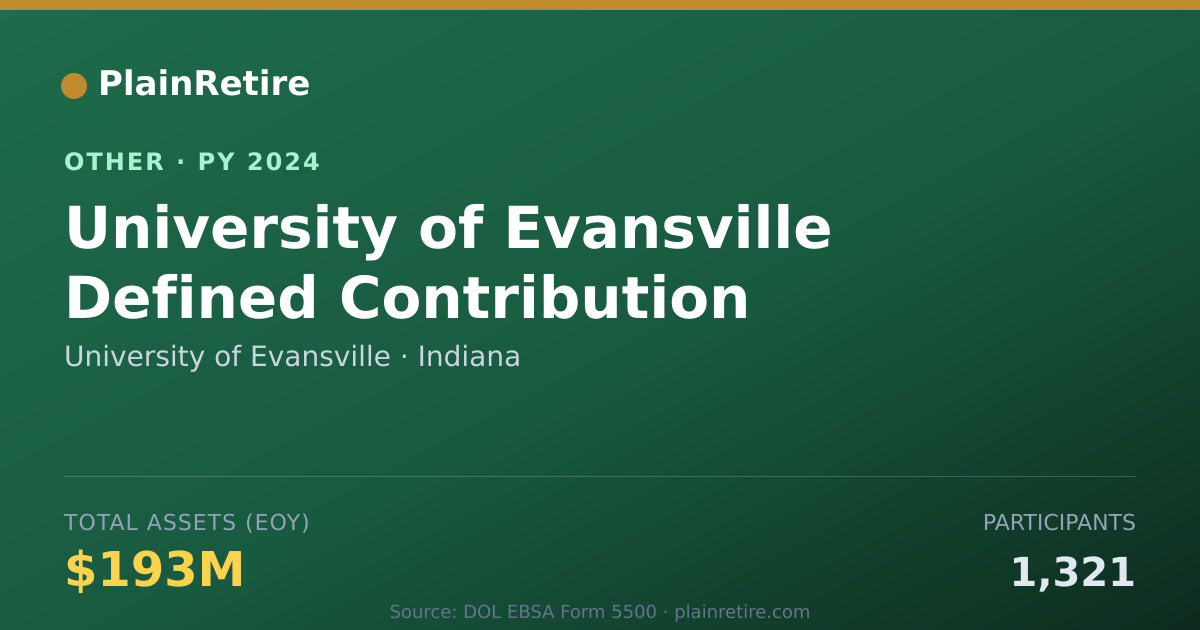 Shareable card for University of Evansville Retirement Plan (2024)