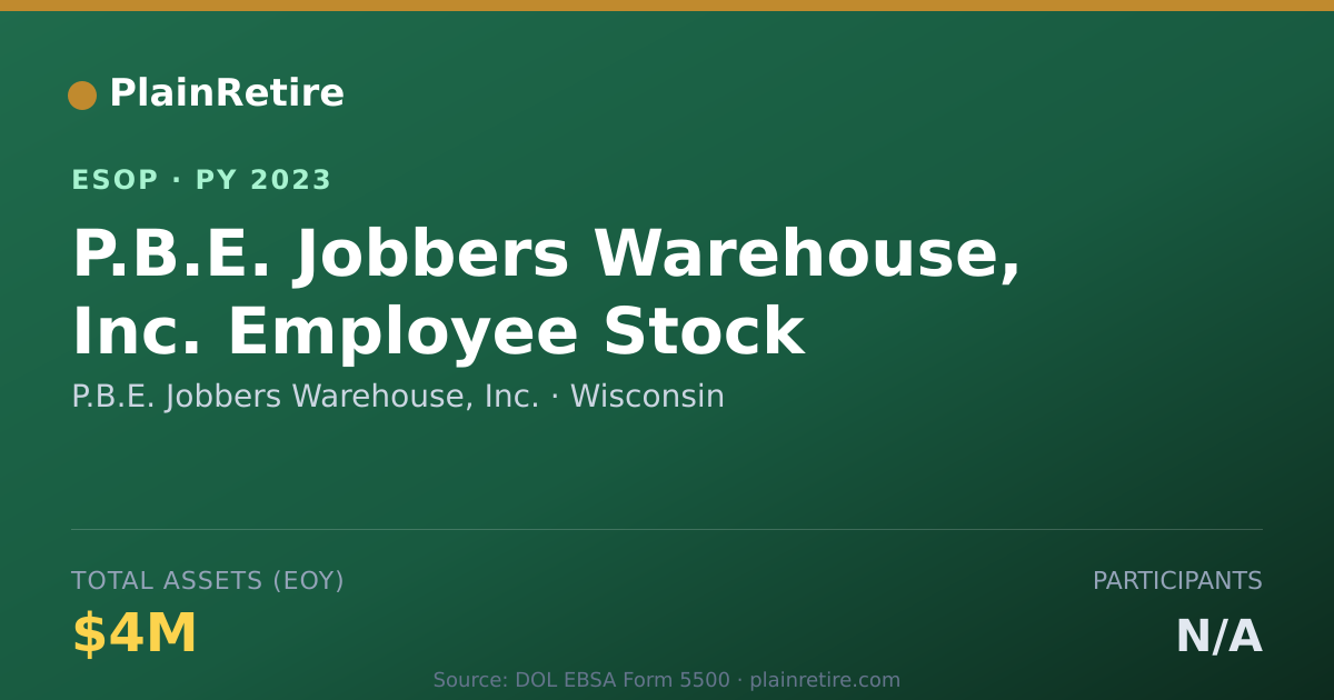 Shareable card for P.B.E. Jobbers Warehouse, Inc. ESOP (2023)