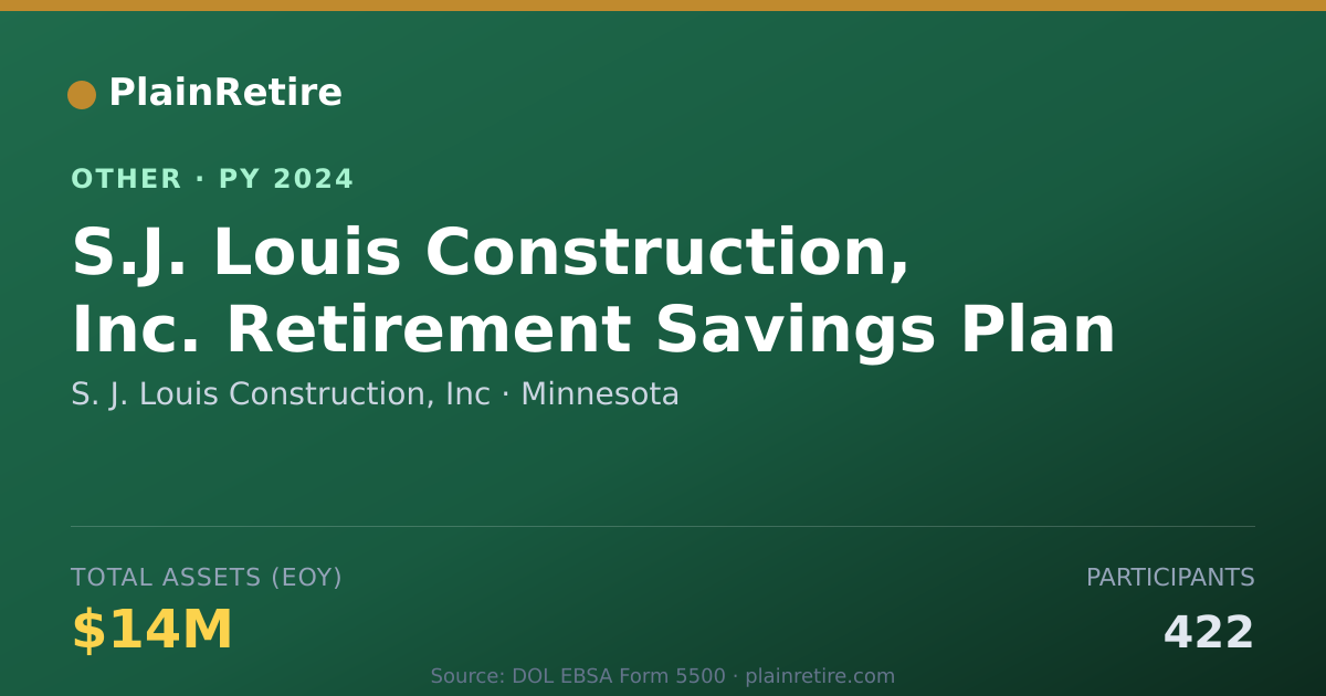 Shareable card for S. J. Louis Construction, Inc Retirement Plan (2024)