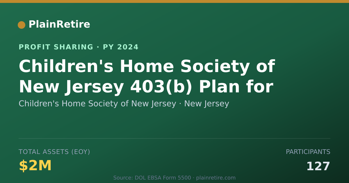 Shareable card for Children's Home Society of New Je Profit Sharing Plan (2024)