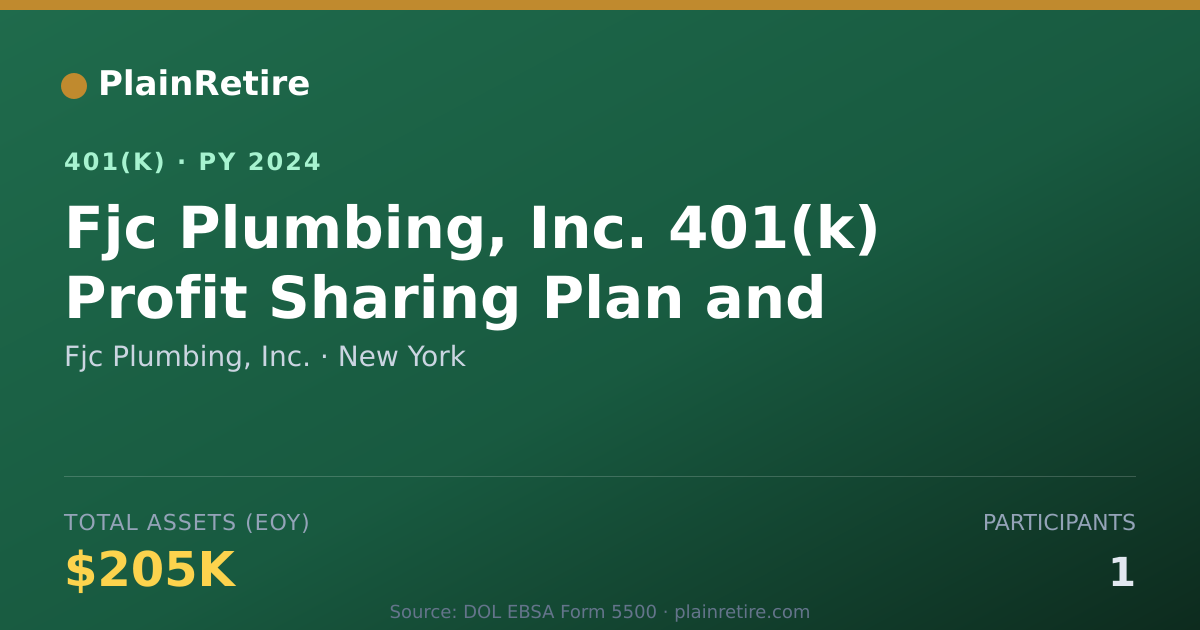 Shareable card for Fjc Plumbing, Inc. 401(k) Plan (2024)
