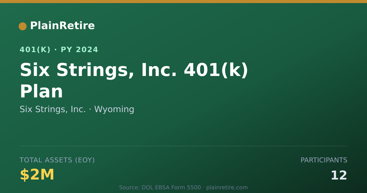 Shareable card for Six Strings, Inc. 401(k) Plan (2024)