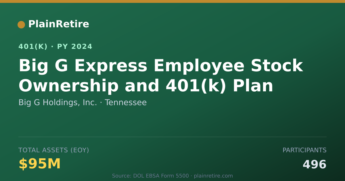Shareable card for Big G Holdings, Inc. 401(k) Plan (2024)
