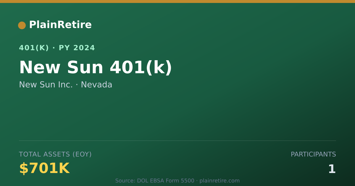 Shareable card for New Sun Inc. 401(k) Plan (2024)