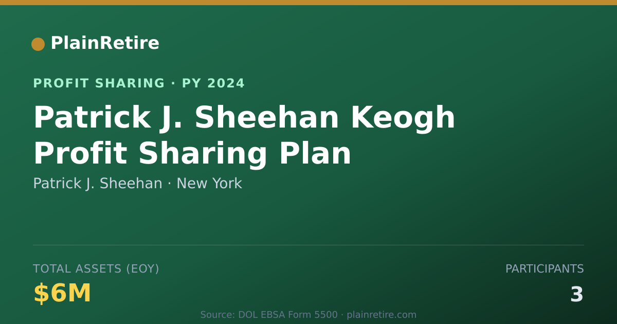 Shareable card for Patrick J. Sheehan Profit Sharing Plan (2024)