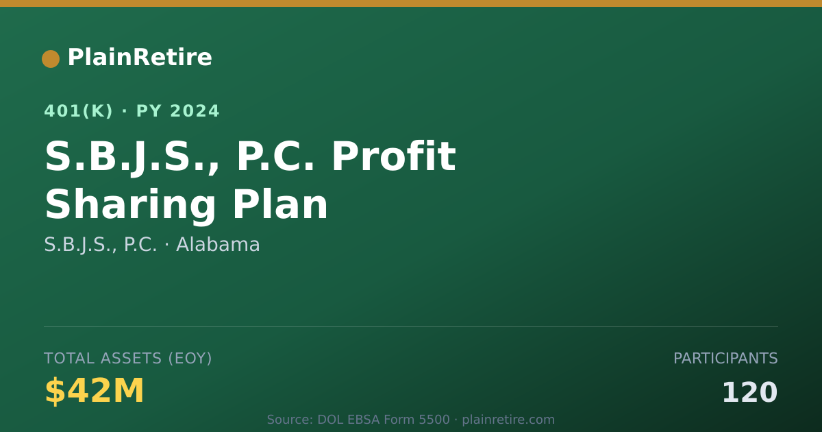 Shareable card for S.B.J.S., P.C. 401(k) Plan (2024)