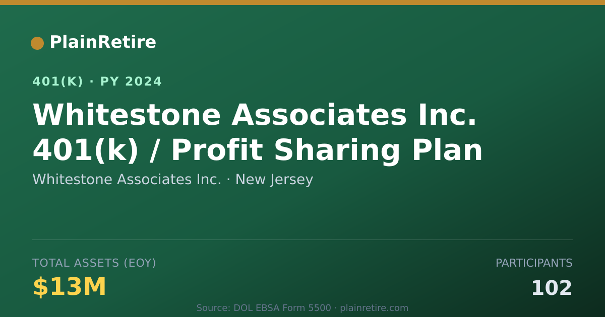 Shareable card for Whitestone Associates Inc. 401(k) Plan (2024)