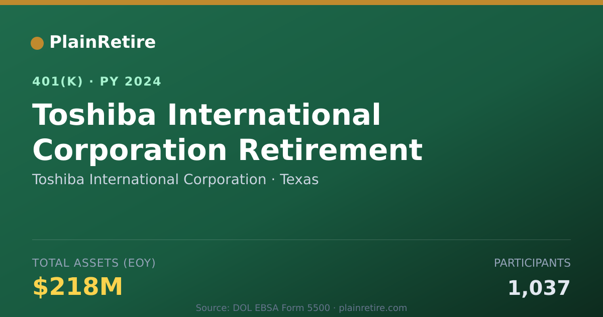 Shareable card for Toshiba International Corporation 401(k) Plan (2024)