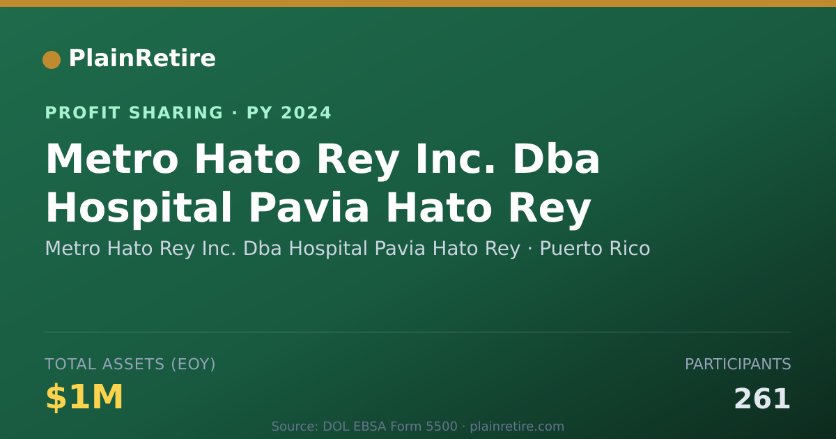 Shareable card for Metro Hato Rey Inc. Dba Hospital Profit Sharing Plan (2024)